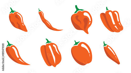 chili peppers vector icon 
