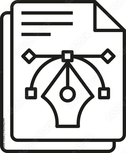 Vector Design Vector Outline Icon Design illustration 
