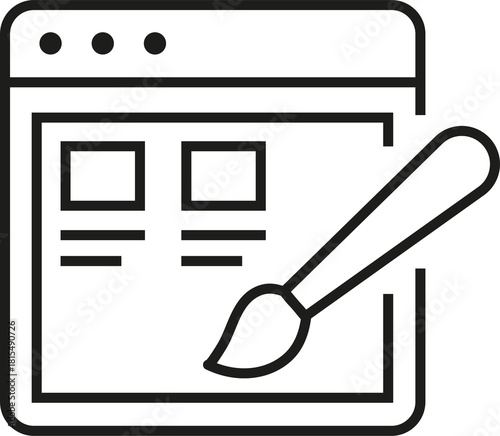 Web Design Vector Outline Icon Design illustration