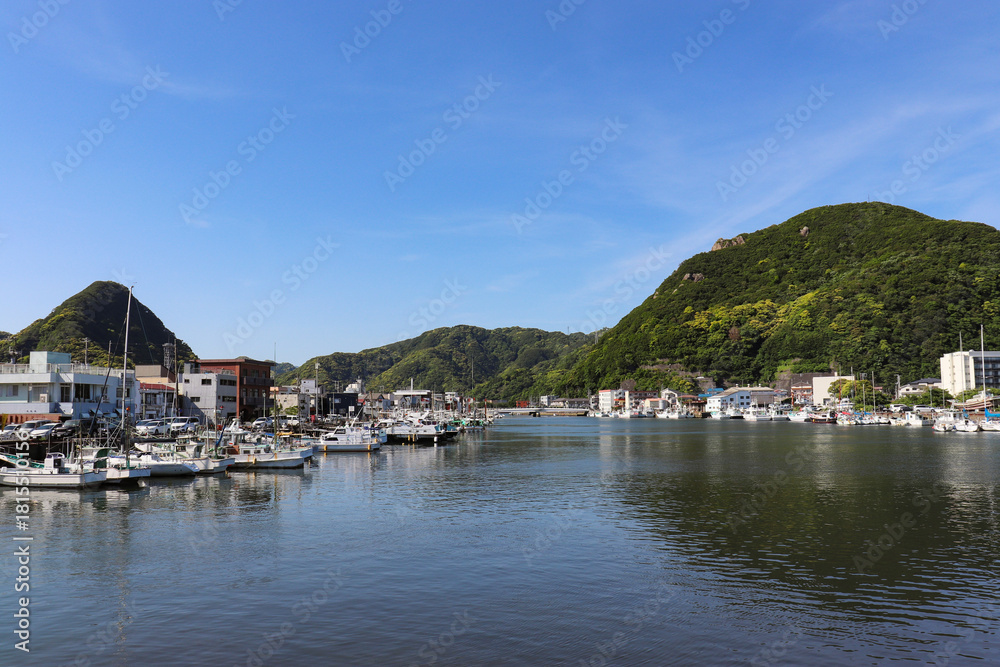 Naklejka premium 下田内港（静岡県下田市）