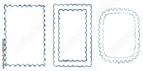 Elegant watercolor frames collection for creative design projects, perfect for invitations, scrapbooking, and artistic layouts with unique vintage charm