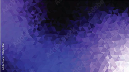 Abstract Deep Purple and White Gradient Low-Poly Geometric Background