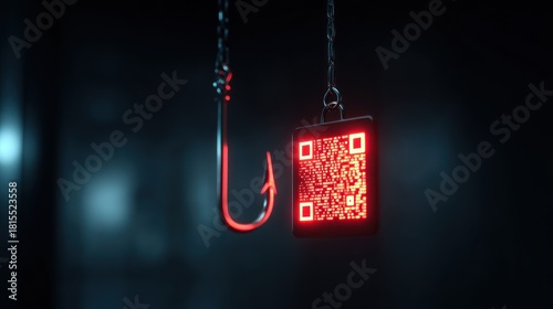 Qr code phishing concept