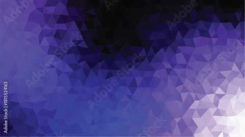 Abstract Deep Purple and White Gradient Low-Poly Geometric Background