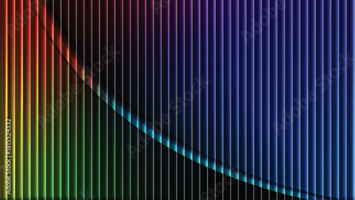 Modern Blue Glass Flow with Neon Glow on Black Background