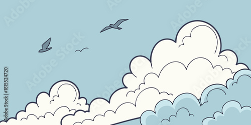 clouds seamless pattern