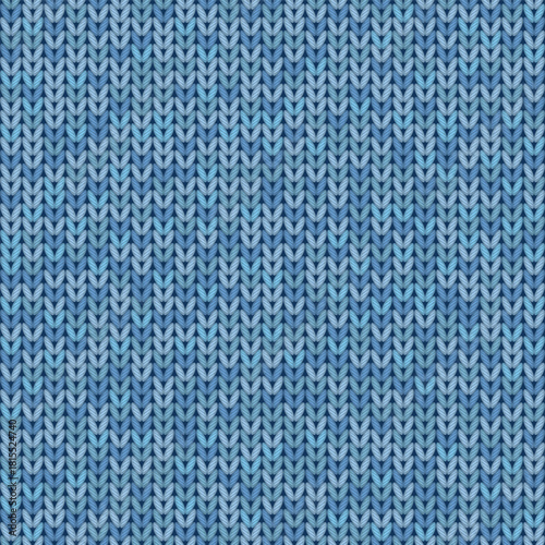 Abstract light blue knitting wool texture seamless pattern background