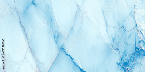 Abstract turquoise blue marble texture background with swirling ink and silver metallic veins for wall decor.