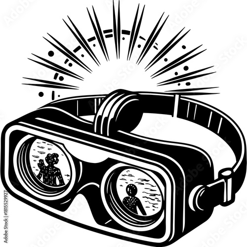 Virtual Reality Headset Illustrating Immersive Experience