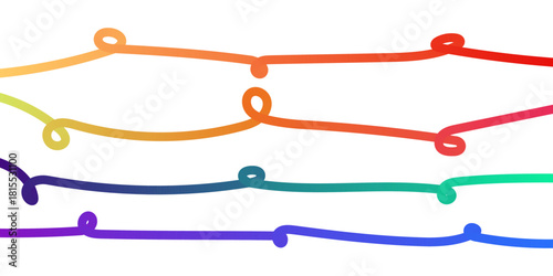 Wave shape gradient continuous line featuring swirling curved 3D graphic elements with fluid movement and vibrant modern aesthetics ideal for creative artistic vector design work