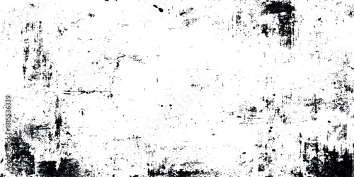 Black Ink Splatter and Scratch Overlay Texture on Transparent Background Vector Grunge Distress Abstract Graphic Element.