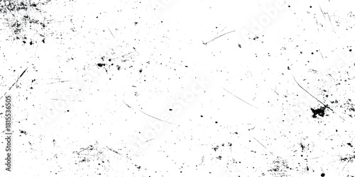 Black Ink Splatter and Scratch Overlay Texture on Transparent Background Vector Grunge Distress Abstract Graphic Element.
