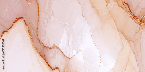 soft blush pink and gold glitter marbled texture abstract background luxury alcohol ink fluid art with stunning sparkling gold glitter lines and veins.