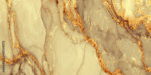 Luxurious abstract gold and brown marble texture with elegant golden veins, alcohol ink art, premium background modern and elegant look.