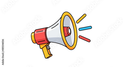 Megaphone Icon Announce, Amplify, Speak Out, Alert, Broadcast, Communicate, Promote, Publicize