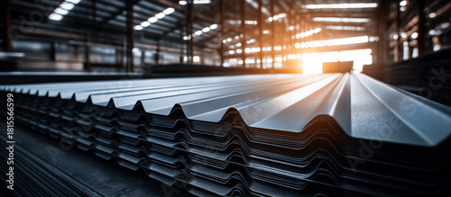 metal roofing sheets in  warehouse