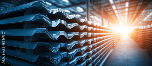 metal roofing sheets in  warehouse