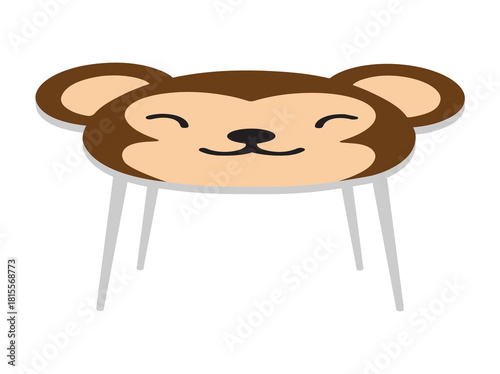 Animal Cartoon Shape Desk Illustration
