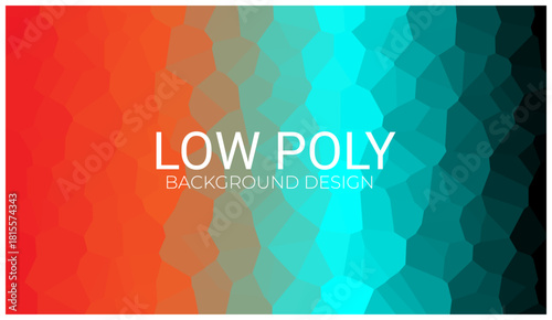 Multicolor low poly background. Abstract geometric polygon background wallpaper. Vector illustration.