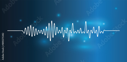 audio wave pattern vector graphic equalizer sound frequency wave abstract background dark blue