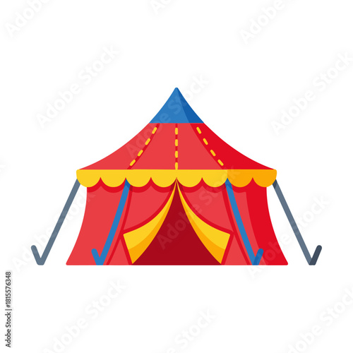 Colorful Circus Tent Illustration for Event and Entertainment Designs