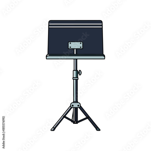 Music Stand Illustration Isolated on White Background