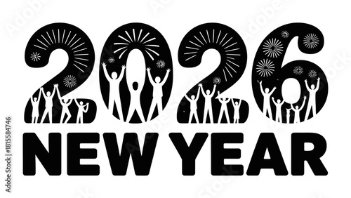 New Year 2026: A creative and symbolic image heralds the start of 2026, conveying the promise of renewal and collective celebration for future. 