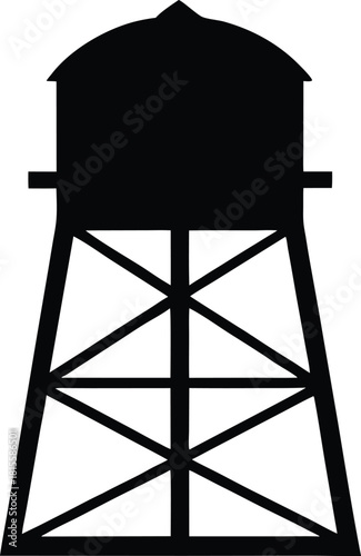 Watchtower Icon | Guard Tower Silhouette | Security Lookout Symbol