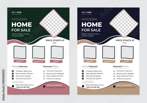 Real estate flyer design layout 