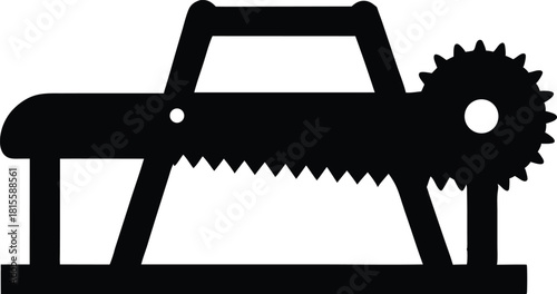 Table Saw Silhouette – Woodworking Machine Vector Icon