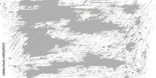 Abstract grunge texture background with ink splashes, vector vintage rough dirty cement surface illustration