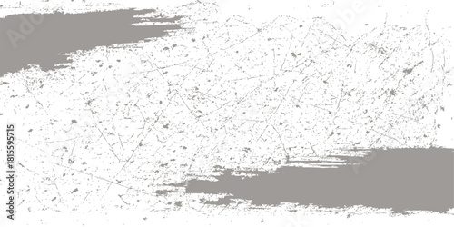 Abstract black and white grunge texture background of aged, rough concrete wall surface with a dirty ink splat pattern