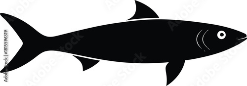 Sardine Silhouette – Simple Small Fish Vector Illustration