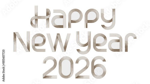 New Year 2026: A minimalist greeting that blends contemporary typography with the promise of a fresh start, looking towards the year 2026. 