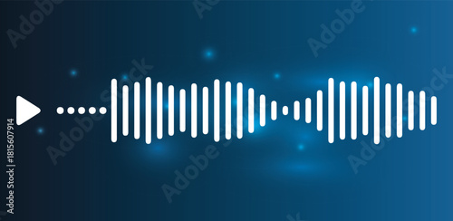 audio wave pattern vector graphic equalizer sound frequency wave abstract background dark blue