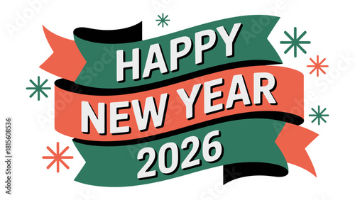 Celebratory New Year 2026 Banner: A festive banner announces the arrival of the year 2026, creating anticipation. Designed with elegant ribbons and sparkling accents, symbolizing fresh starts.