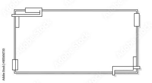 Simple outlined frame design with subtle drop shadow, perfect for modern layouts and graphic elements