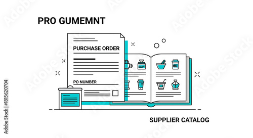 Professional Supplier Catalog and Purchase Order Document with Business Elements