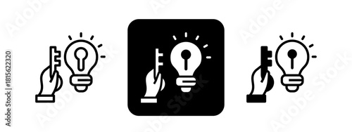 Problem Solid color and black line drawing vector illustration set