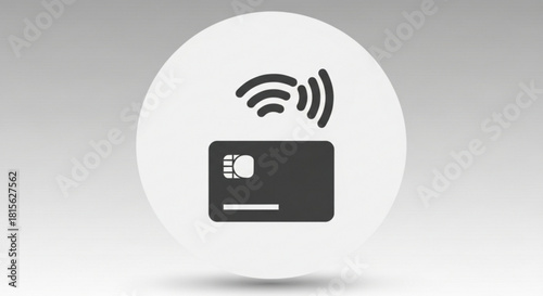 Contactless payment concept showcasing digital wallet and NFC technology, perfect for finance, banking, retail and modern transaction designs