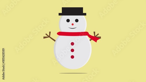 Cute Snowman Winter Animation