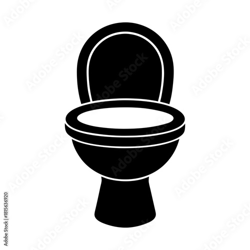 Toilet Bowl Vector Icon Isolated on White Background.
