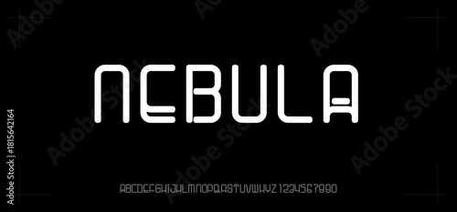 Nebula font is A clean futuristic rounded typeface inspired by sci-fi interfaces, digital systems, and modern space aesthetics.