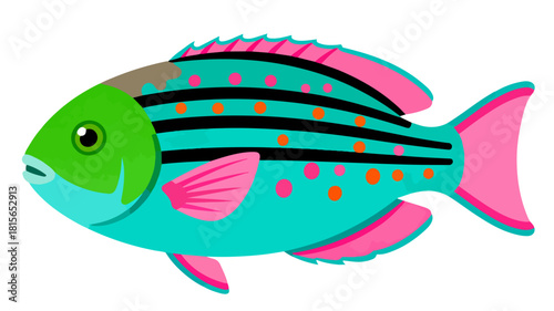 Fish illustration vector diagram