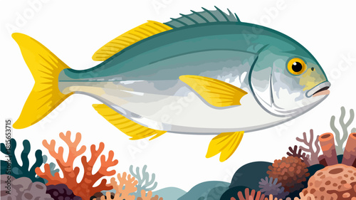 Fish illustration vector diagram