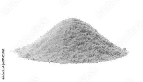 Heap of fine, powdery substance forming a small mound cutout