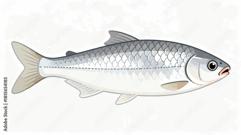 Fototapeta premium Fish illustration vector diagram