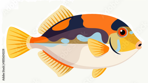 Fish illustration vector diagram