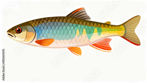 Fish illustration vector diagram