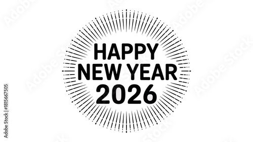 New Year 2026: A minimalist and elegant greeting for the upcoming year, conveying a sense of anticipation and fresh beginnings.